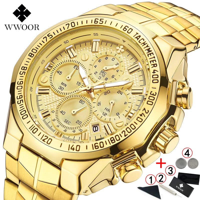Rare Hour | WWOOR — Gold Chronograph