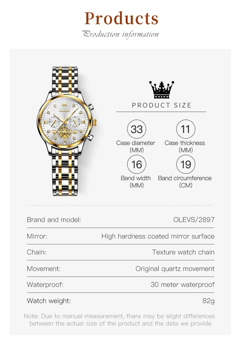 Rare Hour | OLEVS — Women's Chronograph Quartz